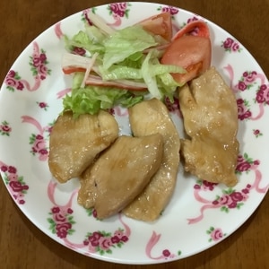 子供が喜ぶ！やわらか鶏むね肉の焼き肉のタレ炒め♪